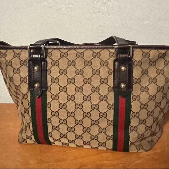 Gucci GG Sherry Line Ophida Tote Handbag w/ COA - Picture 8 of 13